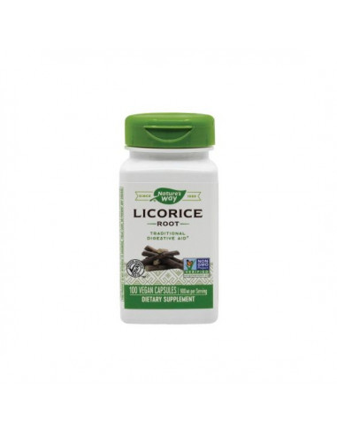 Licorice (lemn dulce) 450mg, 100 capsule, Secom