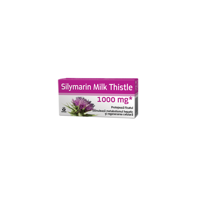 Silymarin Milk Thistle, 1g, 30 cps ,Biofarm