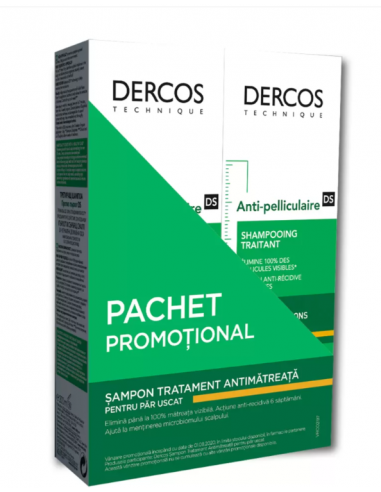 Pachet promotional Dercos sampon antimatreata pentru par uscat , 200ml, LA ROCHE-POSAY LABORAT FRANCE