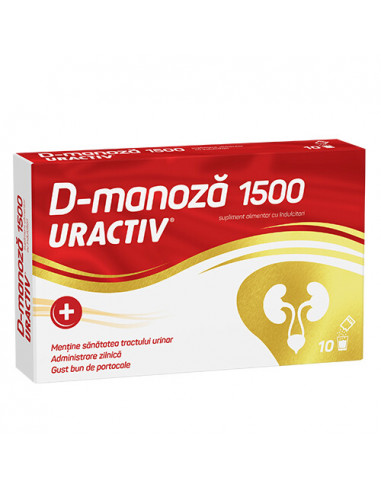 Uractiv D-manoza 1500, 10 plicuri, Terapia SA Cluj