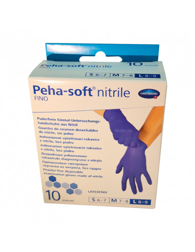 Peha-soft nitrile fino manusi de examinare marime L, 10 bucati, Paul Hartmann AG