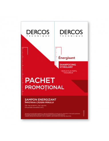 Pachet promotional Dercos sampon cu actiune energizanta, 200ml+200ml, LA ROCHE-POSAY LABORAT FRANCE