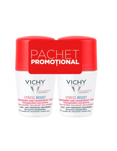 Vichy deo roll on stress resist, 2 x 50ml bipack, LA ROCHE-POSAY LABORAT FRANCE