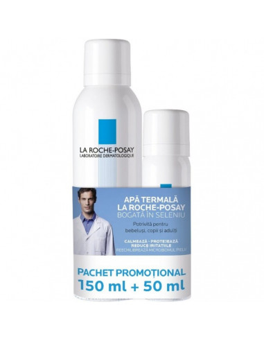 Roche-Posay apa termala cu efect de calmare si protejare pachet promo, 150 ml + 50 ml, LA ROCHE-POSAY LABORAT FRANCE