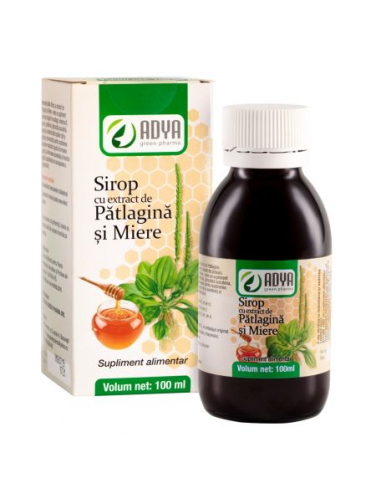 Sirop patlagina cu miere, 100ml, ADYA GREEN PHARMA