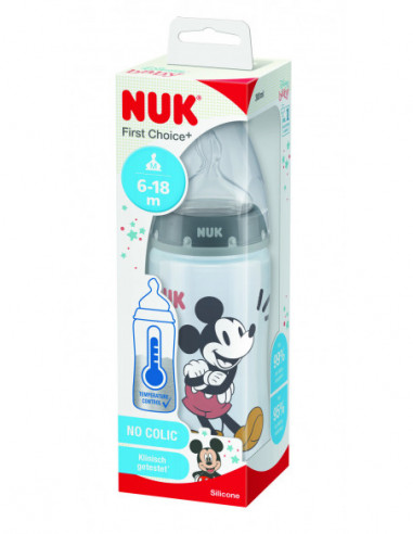 Biberon FC+ Disney cu tetina din silicon m2 6-18luni, 300ml, NUK BABY PRODUCT GmbH