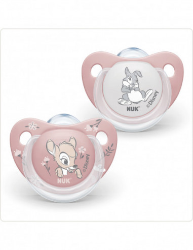 Suzeta Disney Bambi din silicon m2 6-18luni, 2 bucati, NUK BABY PRODUCT GmbH