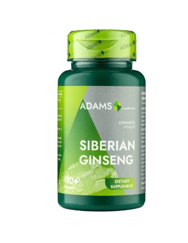 Ginseng Siberian 1000mg 30capsule, Adams