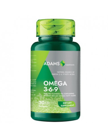 Flaxseed Oil, Omega 369, 30capsule, Adams