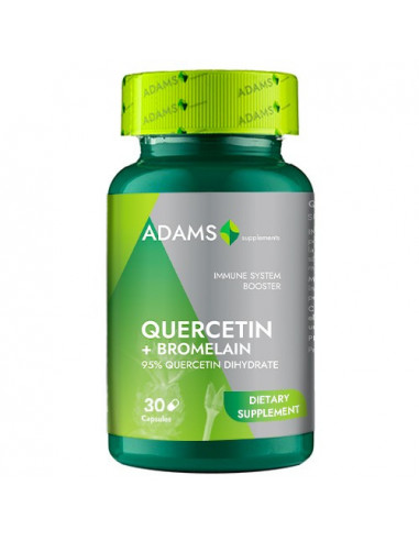 Quercetina 500mg cu Bromelaina 30capsule, Adams