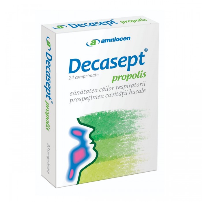 Decasept cu propolis x 24 cpr