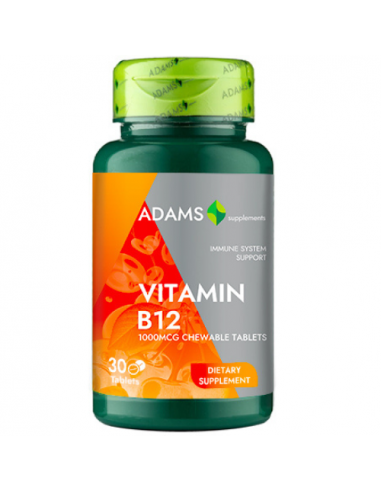 Vitamina B12 1000mcg, 30 tablete, Adams