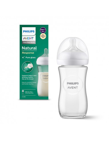 Biberon natural sticla 1m+ x 240ml, Philips Avent