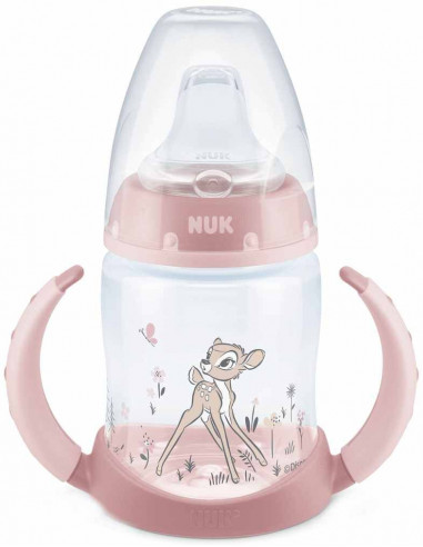 Biberon FC Temp Control Bambi cu maner si tetina 6-18 luni, 150 ml, NUK BABY PRODUCT GmbH