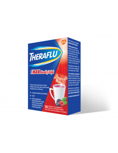 Theraflu max raceala si gripa, 10 plicuri, Glaxosmithkline Anglia