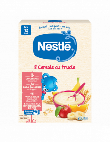 8 Cereale cu fructe, 250g, Nestlé