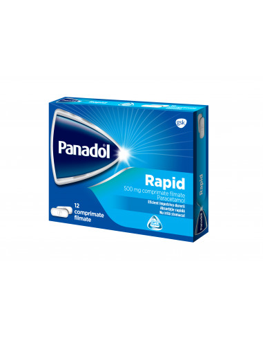 Panadol Rapid 500mg, 12 comprimate, Glaxosmithkline Anglia