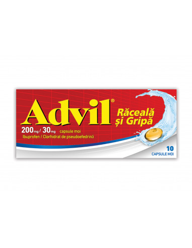 Advil raceala si gripa, 10 capsule moi, Glaxosmithkline Anglia