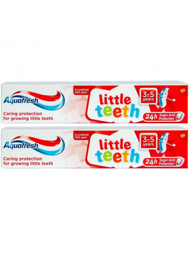 Aquafresh pasta dinti Little Teeth duo pack promotie 50%, 2x50ml, Glaxosmithkline Anglia