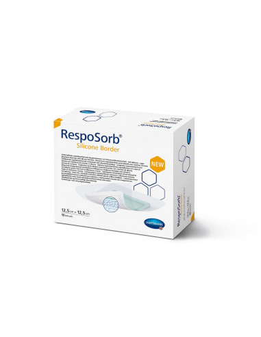 Pansament Resposorb silicone border,12.5 cm x 12.5 cm, 10 buc, Hartmann