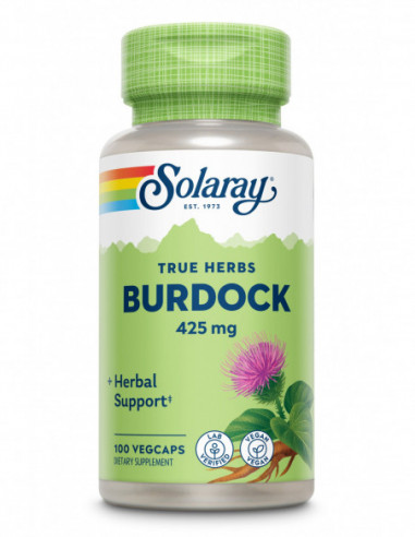 Burdock (Brusture) 425mg, 100 capsule vegetale, Secom