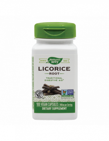 Licorice (lemn dulce) 450mg, 100 capsule, Secom