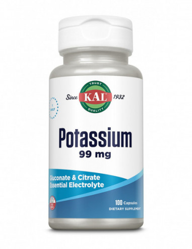 Potassium 99 mg, 100 capsule, Secom