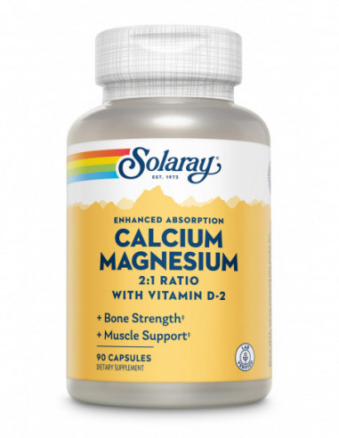 Calcium magnesium  vitamina D, 90 capsule, Secom