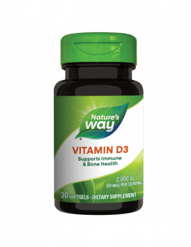 Vitamina D3 2000 UI (adulti), 30 capsule, Secom