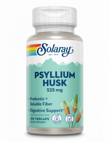 Psyllium Husk 525mg, 100 capsule vegetale, Secom