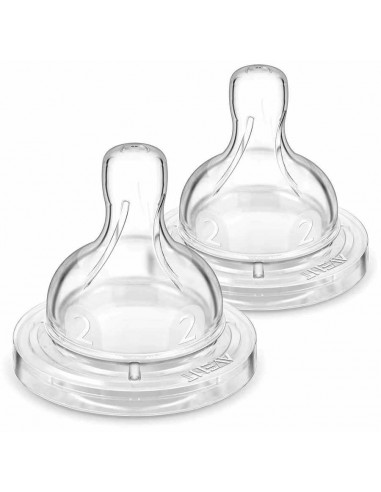 Set 2 tetine clasic debit lent, 1 luna+, Philips Avent