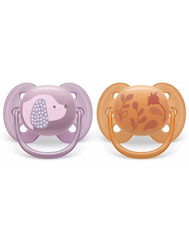 Set 2 suzete ultra soft catel, 6-18 luni, Philips Avent