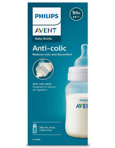 Biberon anticolic, 1 luna+, 260ml, Philips Avent