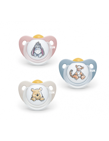 Suzeta Disney Winnie din silicon M2, 6-18 luni, 1 bucata, NUK BABY PRODUCT GmbH