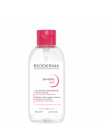 Sensibio H2O solutie micelara cu pompa inversa, 850ml, Bioderma