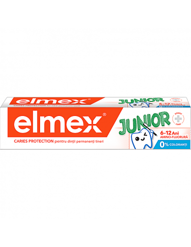 Elmex pasta de dinti junior 6-12 ani, 75 ml,