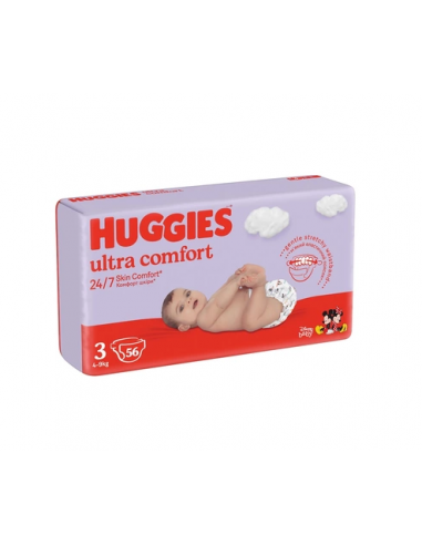 Huggies scutece ultra comfort nr. 3, 56 bucati, KIMBERLY CLARK SUA