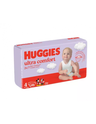 Huggies scutece ultra comfort nr. 4, 66 bucati, KIMBERLY CLARK SUA