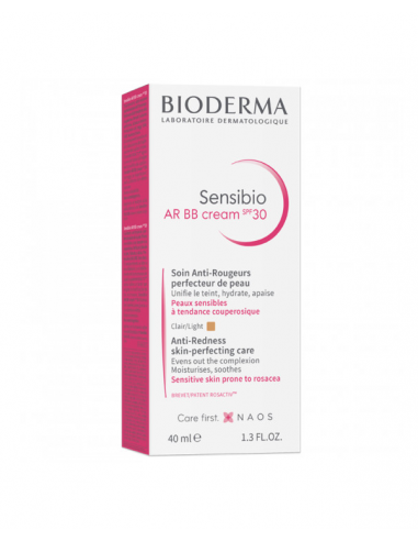 Crema BB cu SPF 30 Sensibio AR nuanta Light, 40 ml, Bioderma