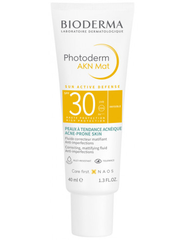 Fluid matifiant Photoderm AKN SPF 30, 40 ml, Bioderma