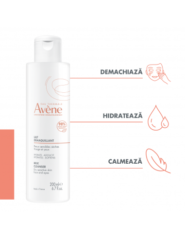 Avene lapte demachiant, 200ml, LAB. PIERRE FABRE FRANTA