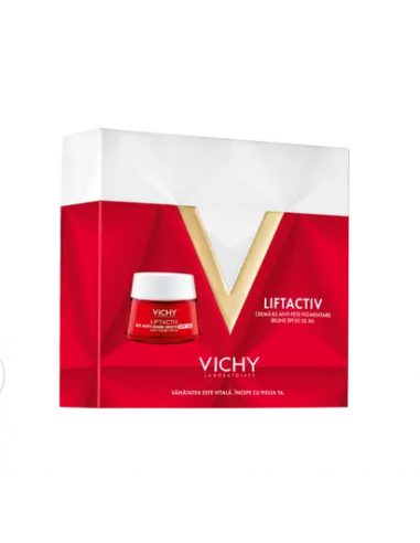 Vichy pachet liftactiv crema B3 anti-pete pigmetare brune SPF50, 50ml,