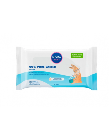 Nivea baby servetele pure water, 57 bucati, BEIERSDORF MEDICAL