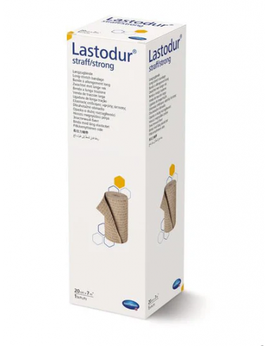 Lastodur 20 cm x 7 m fasa elastica pentru compresie puternica culoare maro, o bucata, PAUL HARTMANN AG