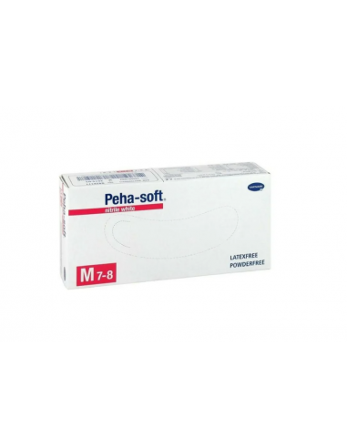 Peha-soft nitrile manusi albe nepudrate marime M, 100 bucati, PAUL HARTMANN AG