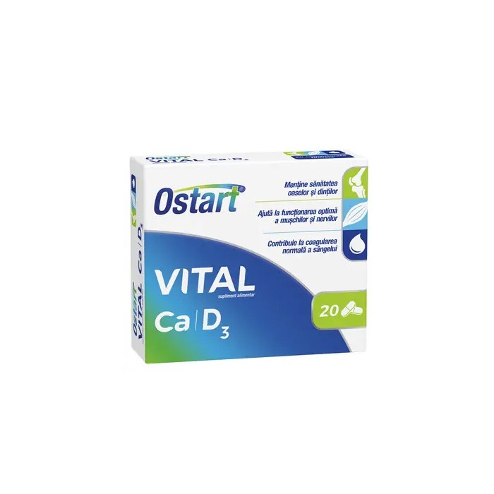 Ostart Calciu  D3, 20 de comprimate, Fiterman Pharma