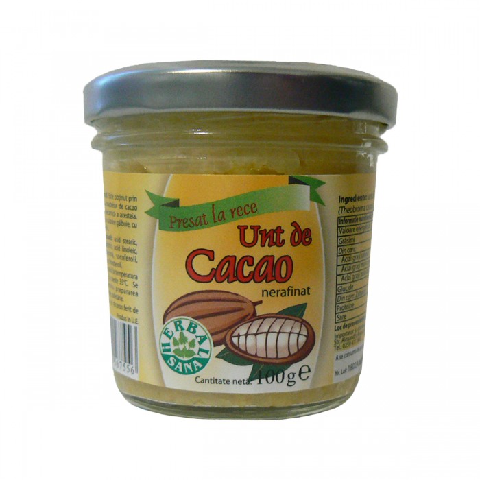 Unt de cacao, 100g, Herbavit