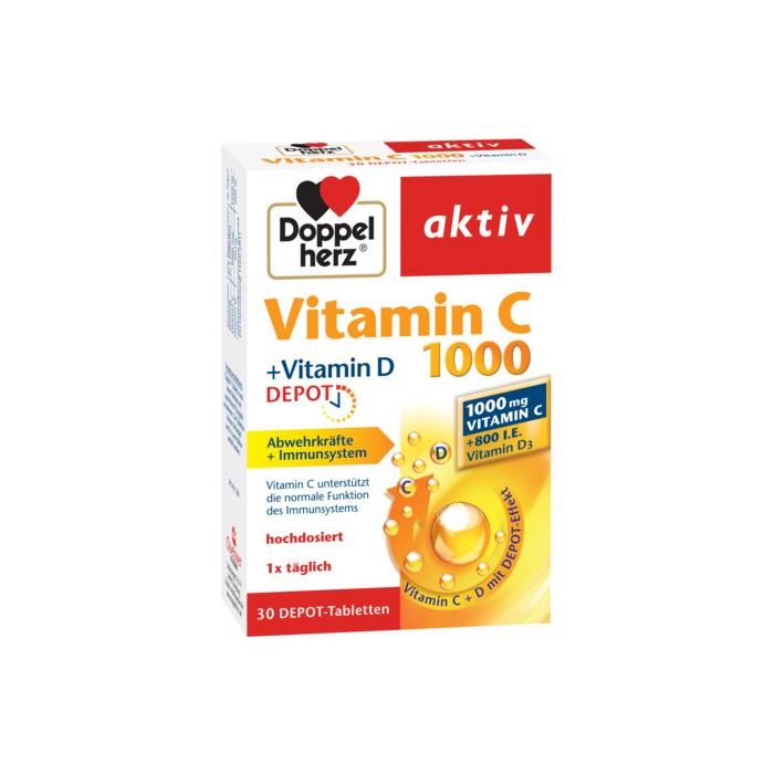 Aktiv Vit.C 1000vit.D depot 30 cpr, Doppelherz