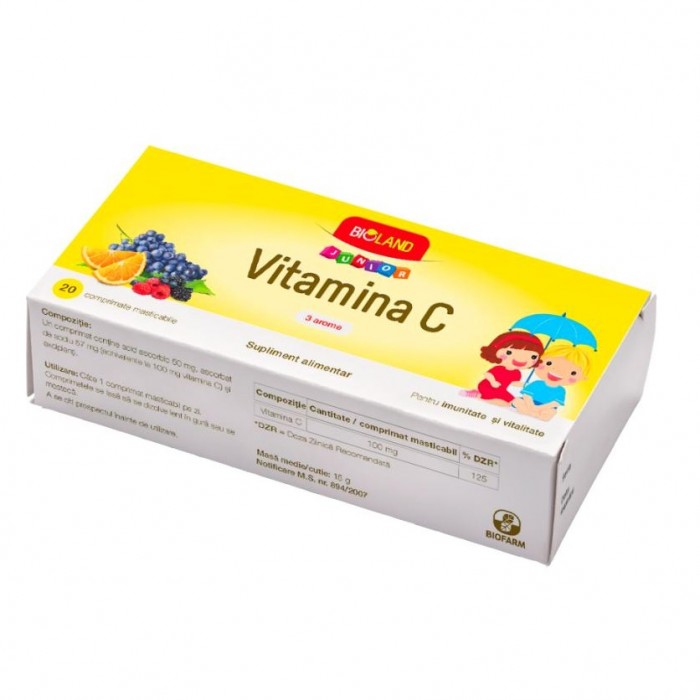 Vitamina C 100mg cu 3 arome x 30 cpr