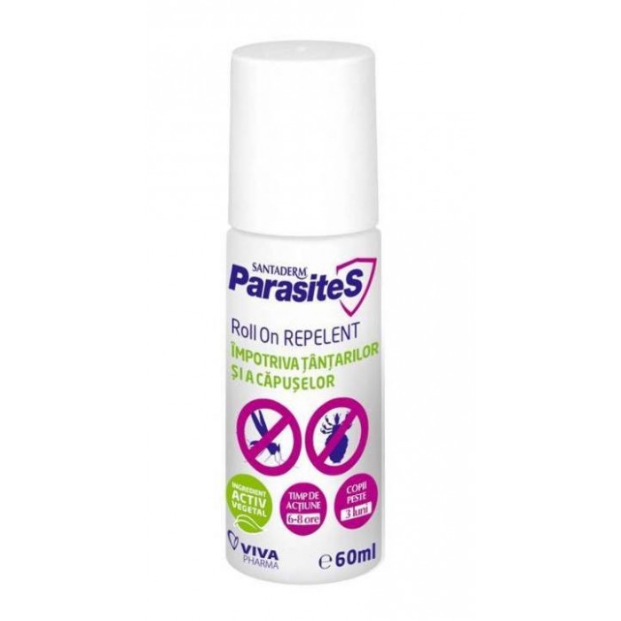 Santaderm parasites roll on repelent tantari & capuse x60ml